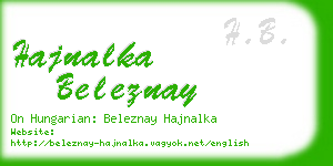 hajnalka beleznay business card